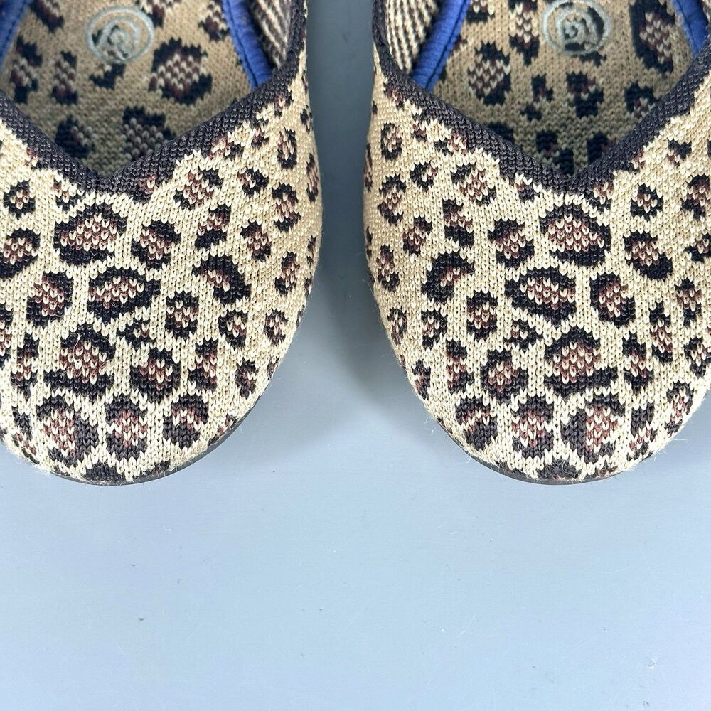 Rothy's Women's The Flat Size 5.5 Leopard Print Textile Slip On Ballet Shoes - Picture 4 of 13
